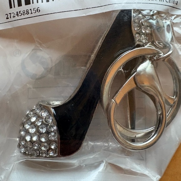 Rhinestone high heel stiletto purse charm - Picture 2 of 5